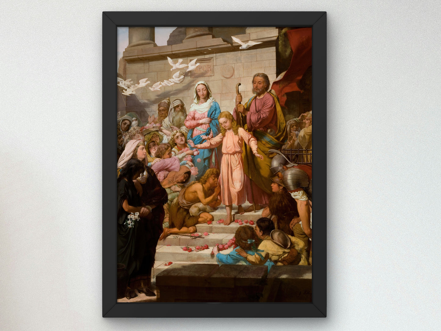 Christ Leaving the Temple by Feliks Wygrzywalski 1870, Wall Art Print, Fine Art Reproduction, Museum Quality Decor, Poster