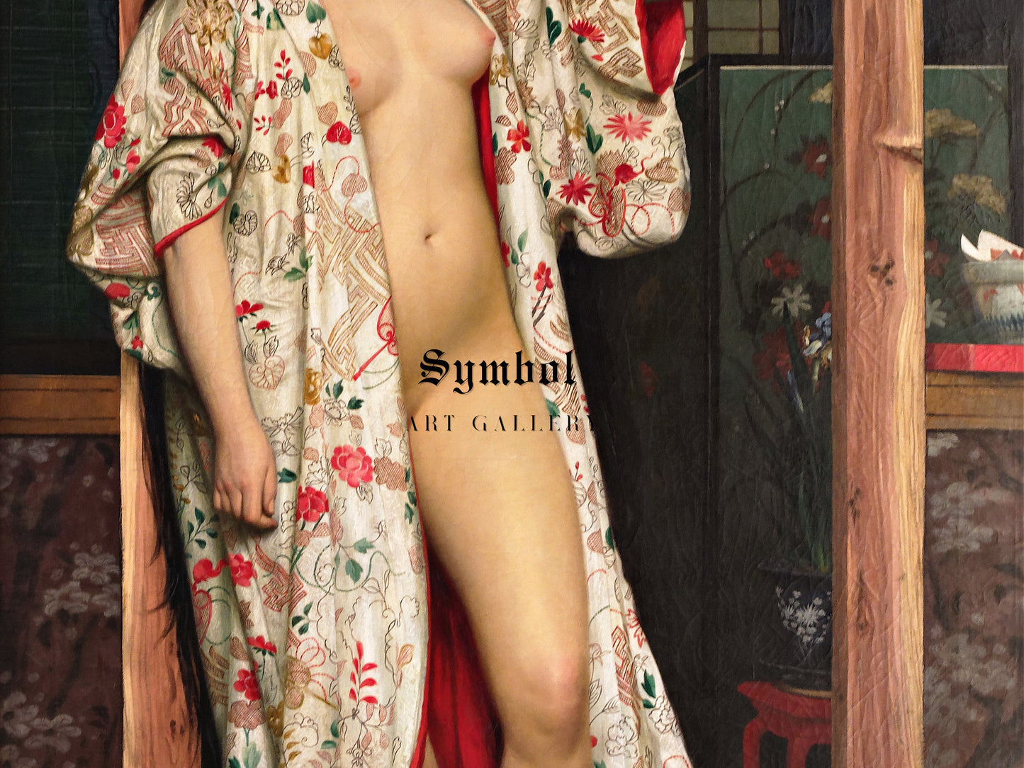 The Japanese Woman at the Bath by James Tissot 1864, Wall Art Print, Fine Art Reproduction, Museum Quality Decor, Poster