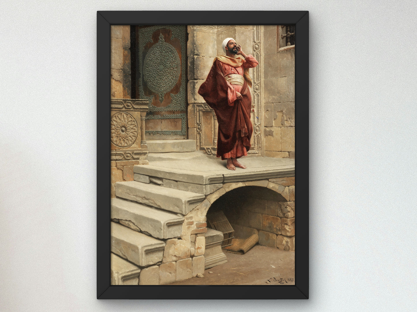 Calling the Faithful by Ludwig Deutsch 1893, Wall Art Print, Fine Art Reproduction, Museum Quality Decor, Poster
