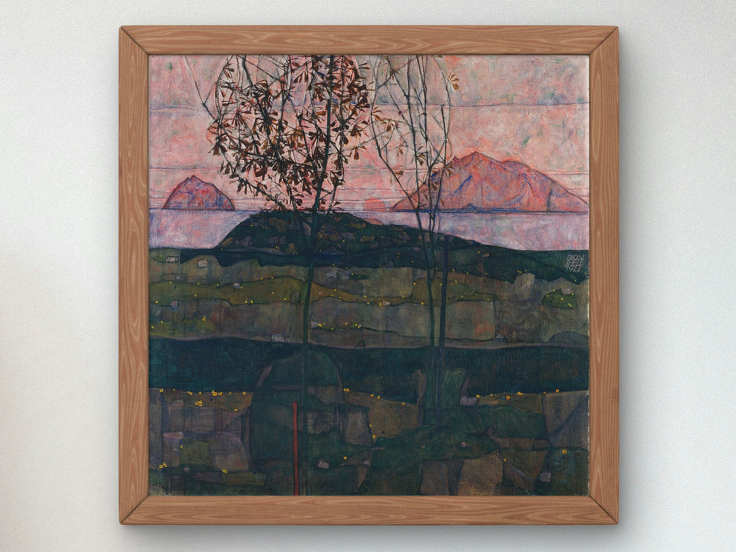 Setting Sun by Egon Schiele 1913, Wall Art Print, Fine Art Reproduction, Museum Quality Decor, Poster