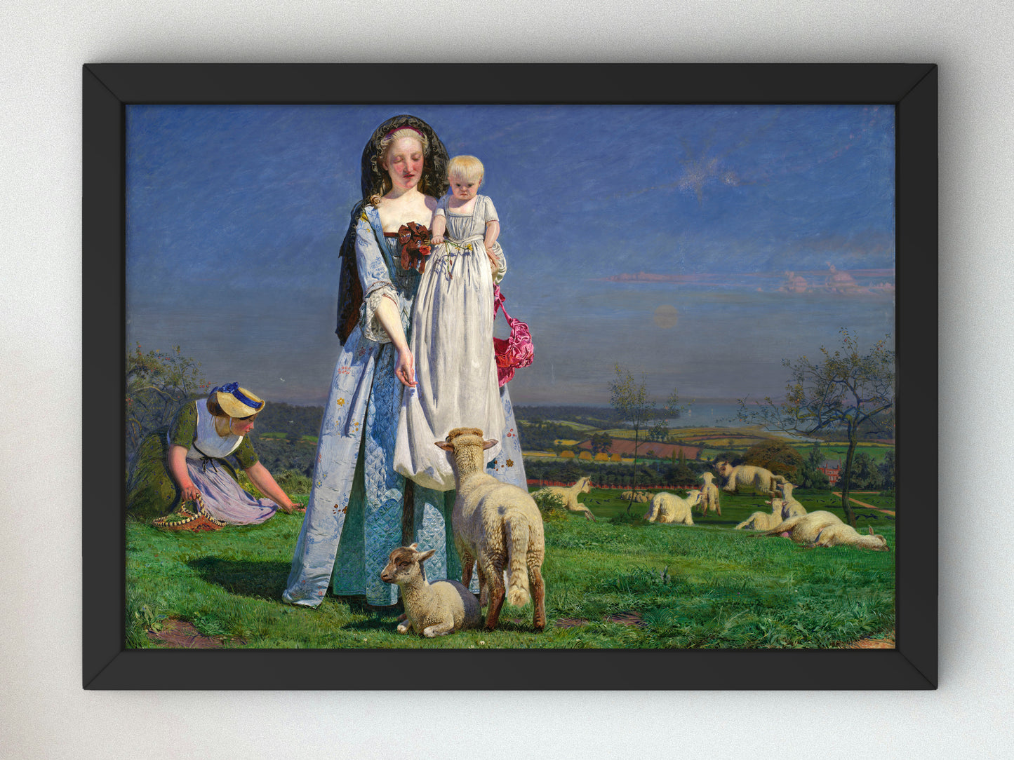 Pretty Baa Lambs by Ford Madox Brown 1851, Wall Art Print, Fine Art Reproduction, Museum Quality Decor, Poster