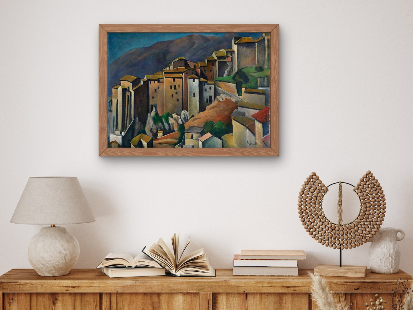 Olevano by Alexander Kanoldt 1924, Wall Art Print, Fine Art Reproduction, Museum Quality Decor, Poster