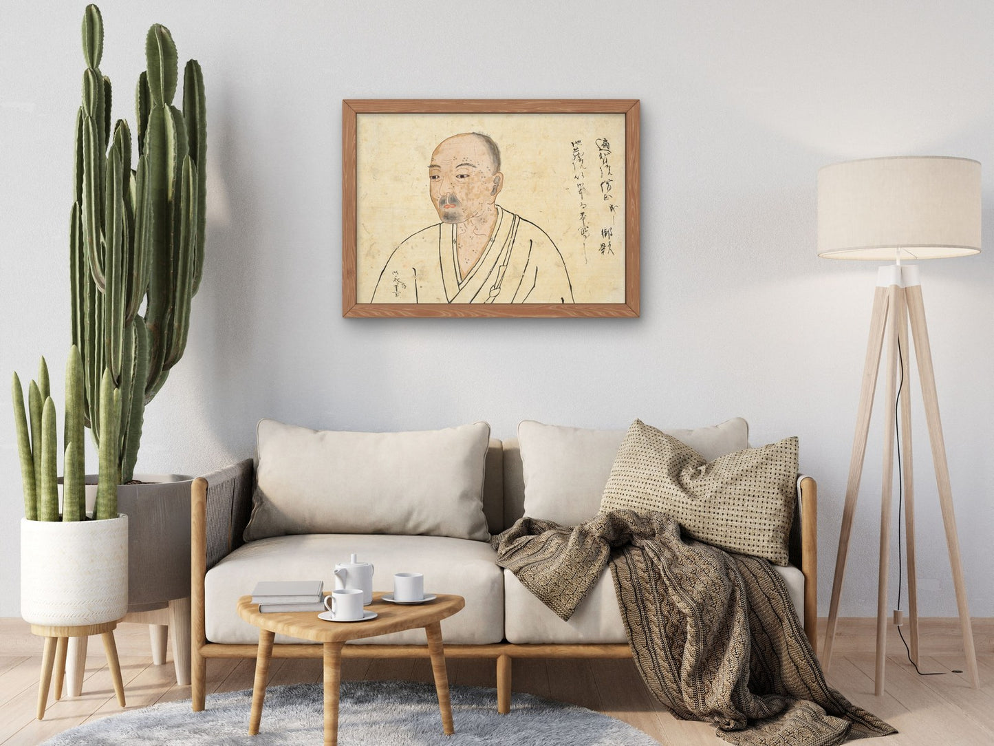 Portrait Study of Seigen by Unknown Japanese Artist 1300, Wall Art Print, Fine Art Reproduction, Museum Quality Decor, Poster