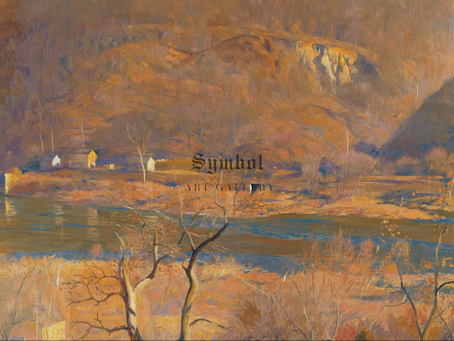 Over at Byram by Daniel Garber 1940, Wall Art Print, Fine Art Reproduction, Museum Quality Decor, Poster