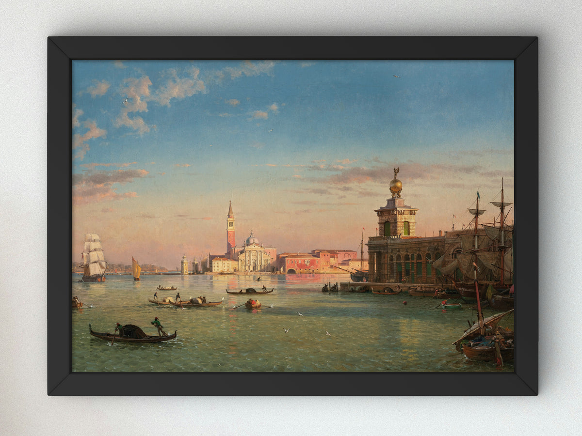 The Palazzo Piscani, Venice by Friedrich von Nerly, Wall Art Print, Fine Art Reproduction, Museum Quality Decor, Poster