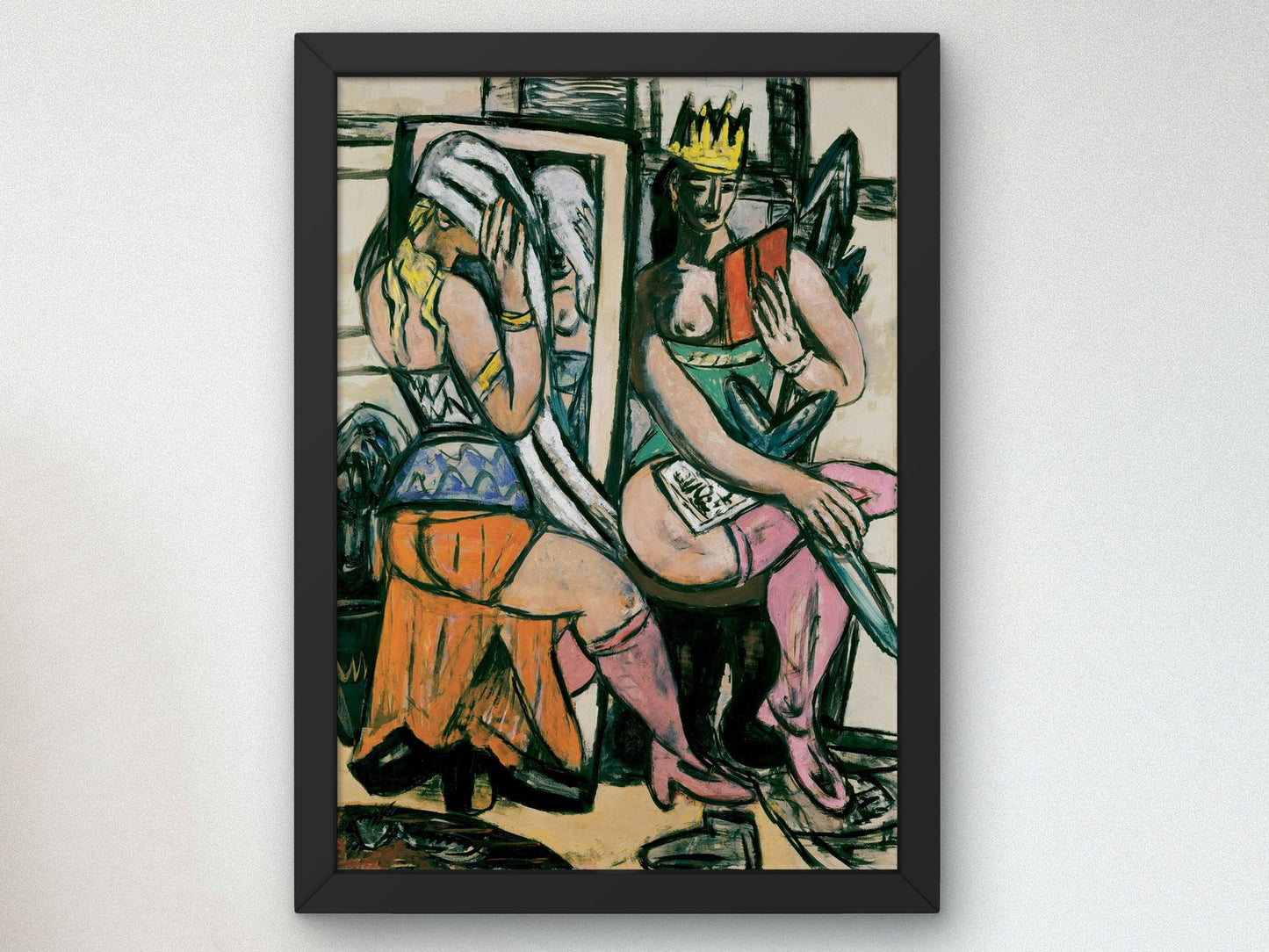 Actresses by Max Beckmann 1946, Wall Art Print, Fine Art Reproduction, Museum Quality Decor, Poster