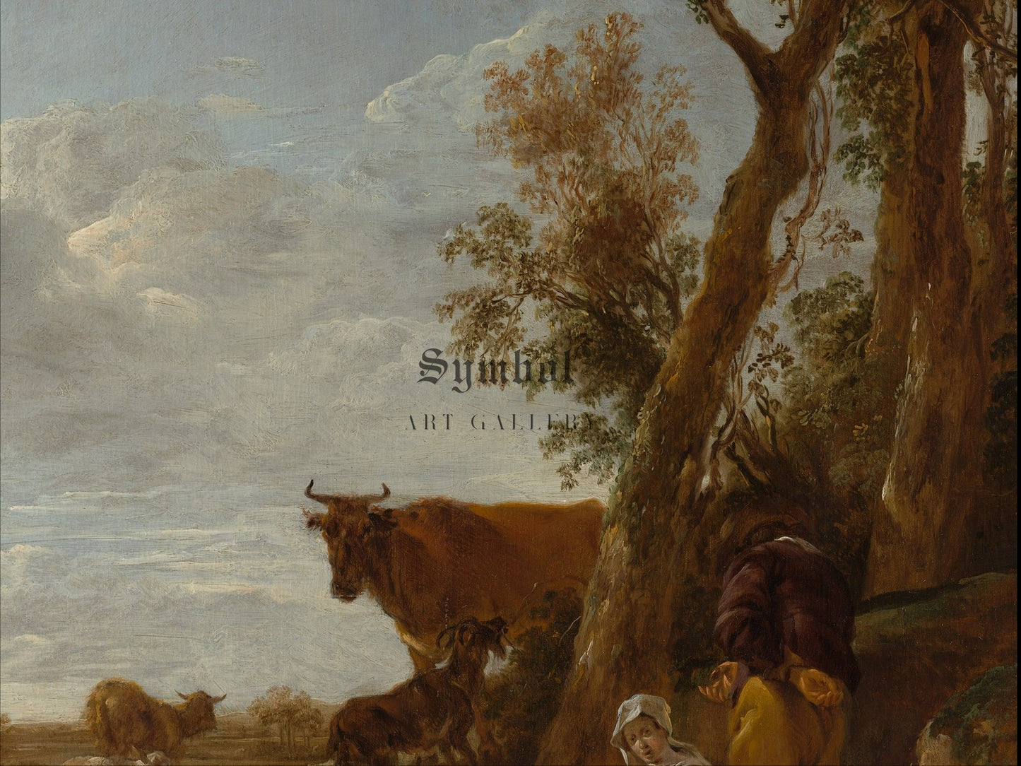 Rest by Nicolaes Berchem 1644, Wall Art Print, Fine Art Reproduction, Museum Quality Decor, Poster
