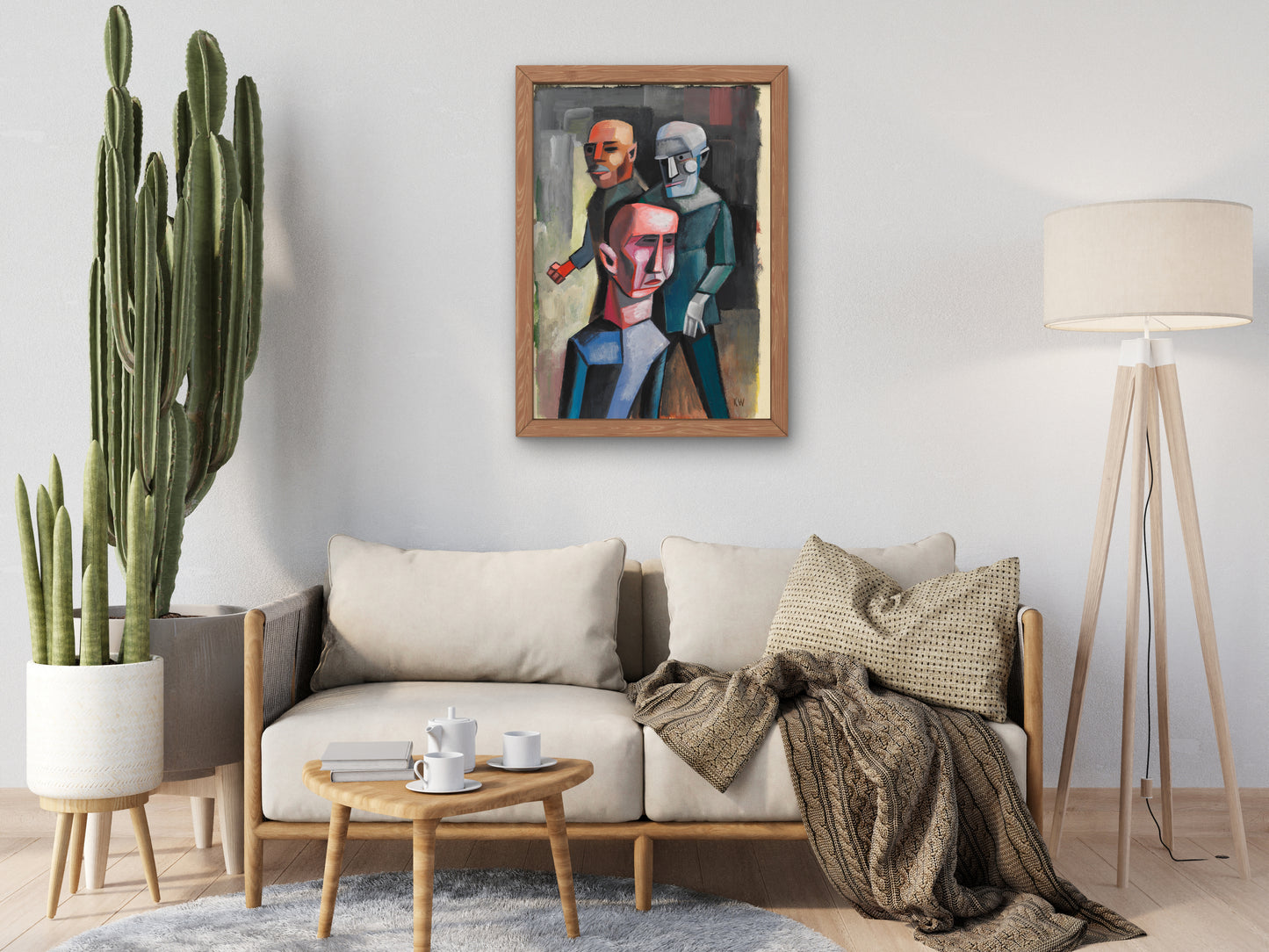Three Men by Karl Wiener 1935, Wall Art Print, Fine Art Reproduction, Museum Quality Decor, Poster