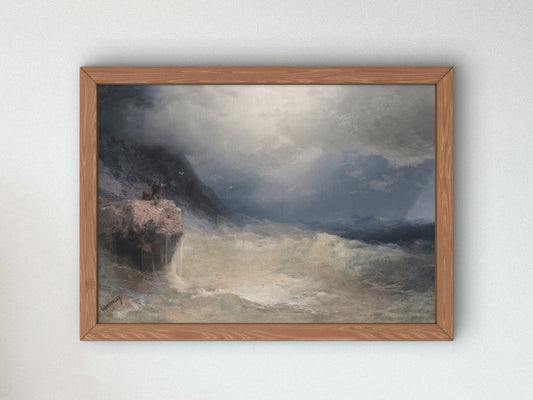 The Survivor by Ivan Konstantinovich Aivazovsky, Wall Art Print, Fine Art Reproduction, Museum Quality Decor, Poster