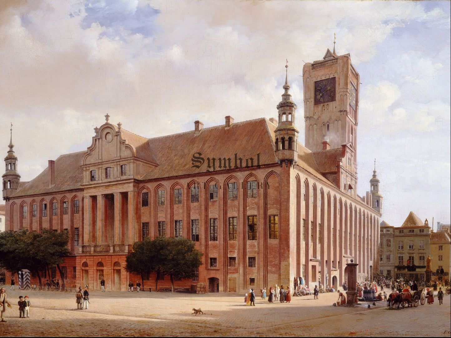 City Hall at Thorn by Eduard Gaertner 1848, Wall Art Print, Fine Art Reproduction, Museum Quality Decor, Poster