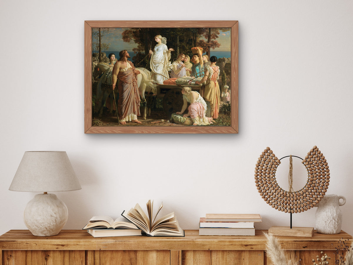 Ulysses and Nausicaa by Charles Gleyre 1850, Wall Art Print, Fine Art Reproduction, Museum Quality Decor, Poster