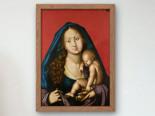 Madonna with Sleeping Child by Hans Baldung 1520, Wall Art Print, Fine Art Reproduction, Museum Quality Decor, Poster