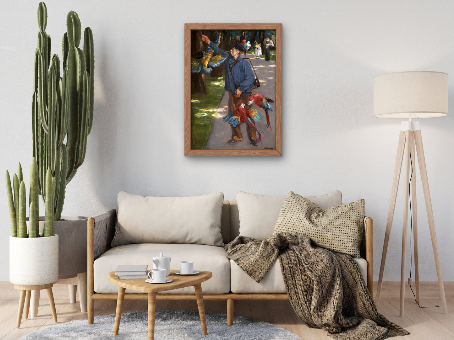 The Parrot Man by Max Liebermann 1902, Wall Art Print, Fine Art Reproduction, Museum Quality Decor, Poster