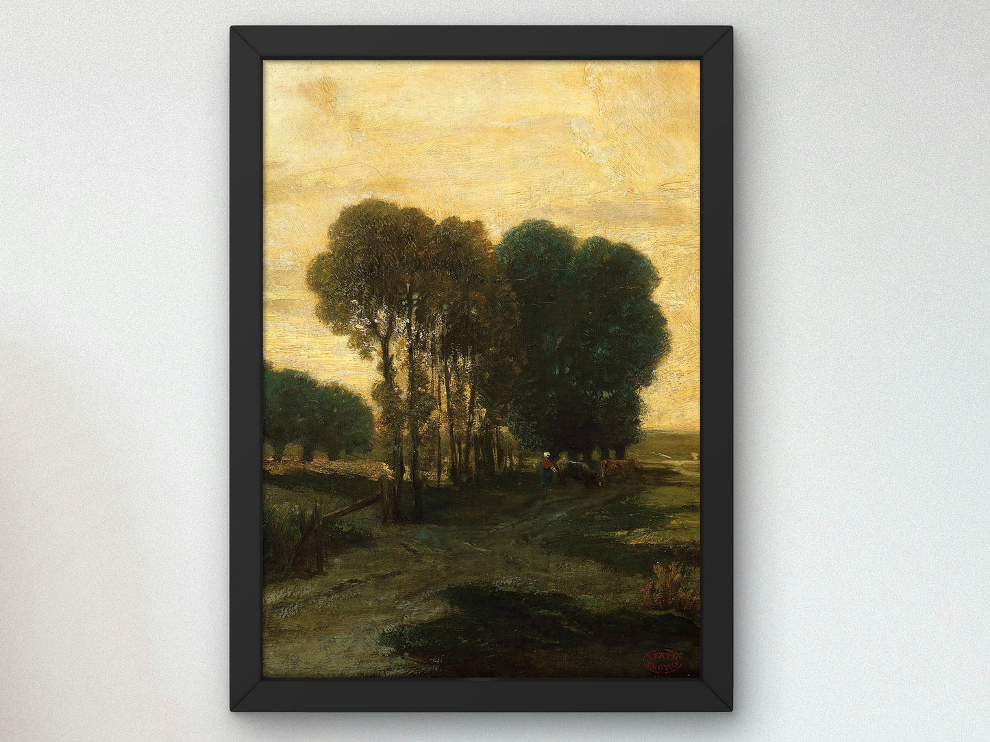 A Clump of Trees by Constant Troyon 1860, Wall Art Print, Fine Art Reproduction, Museum Quality Decor, Poster