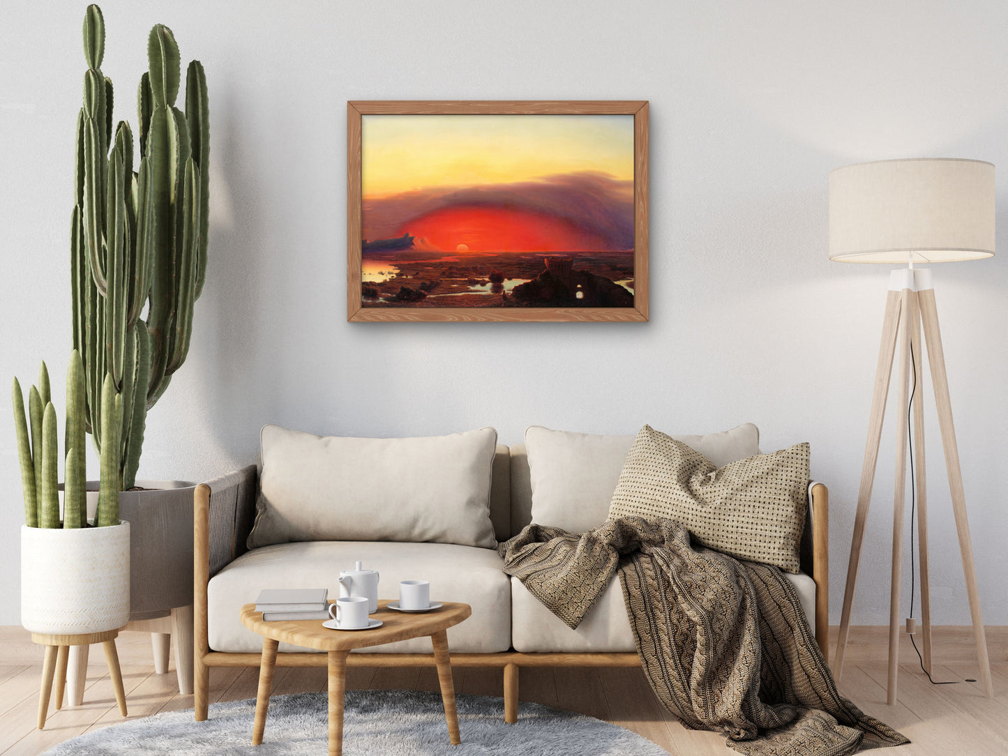 The Pontine Marshes at Sunset by August Kopisch 1848, Wall Art Print, Fine Art Reproduction, Museum Quality Decor, Poster