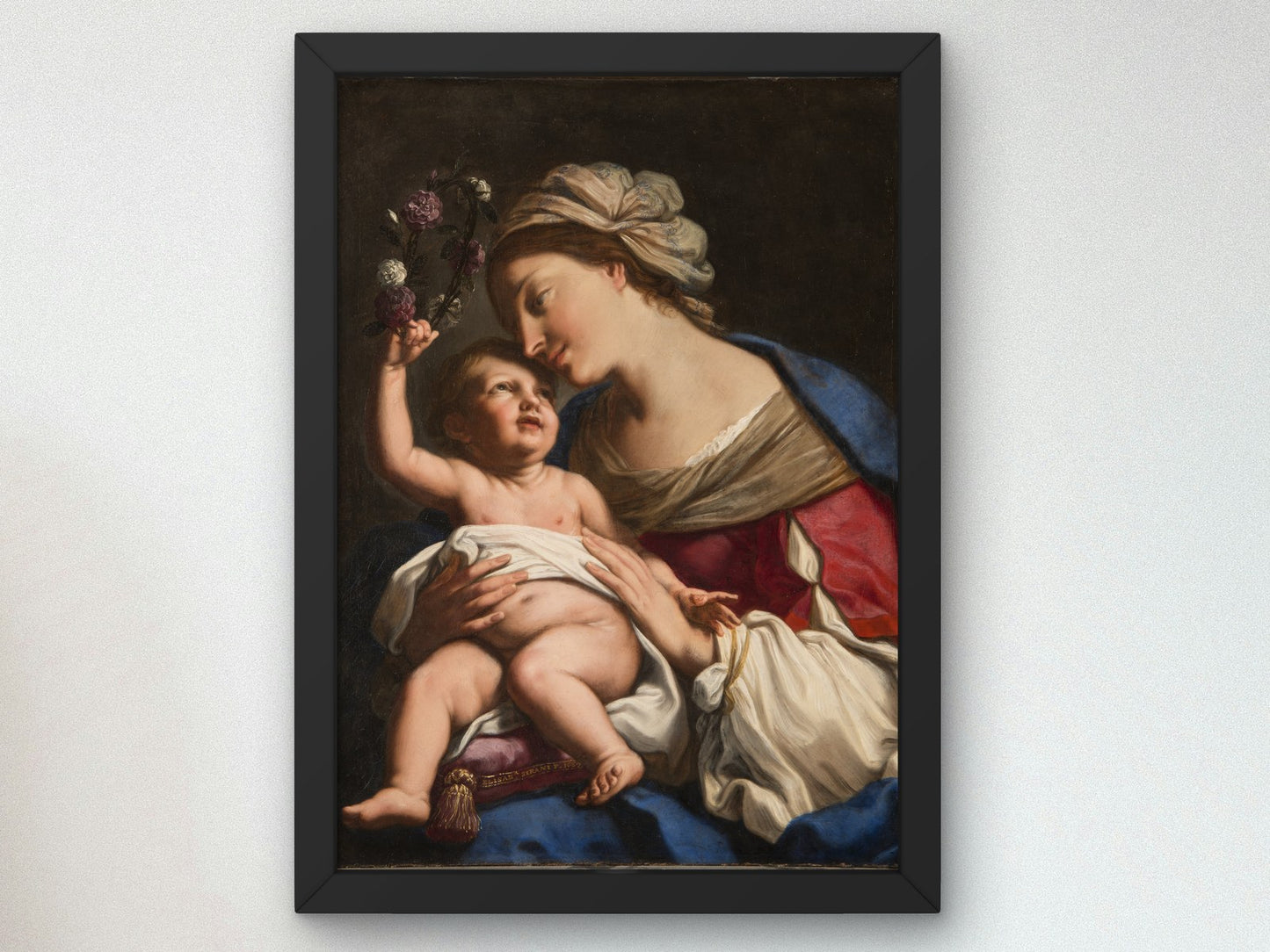 Virgin and Child by Elisabetta Sirani 1663, Wall Art Print, Fine Art Reproduction, Museum Quality Decor, Poster