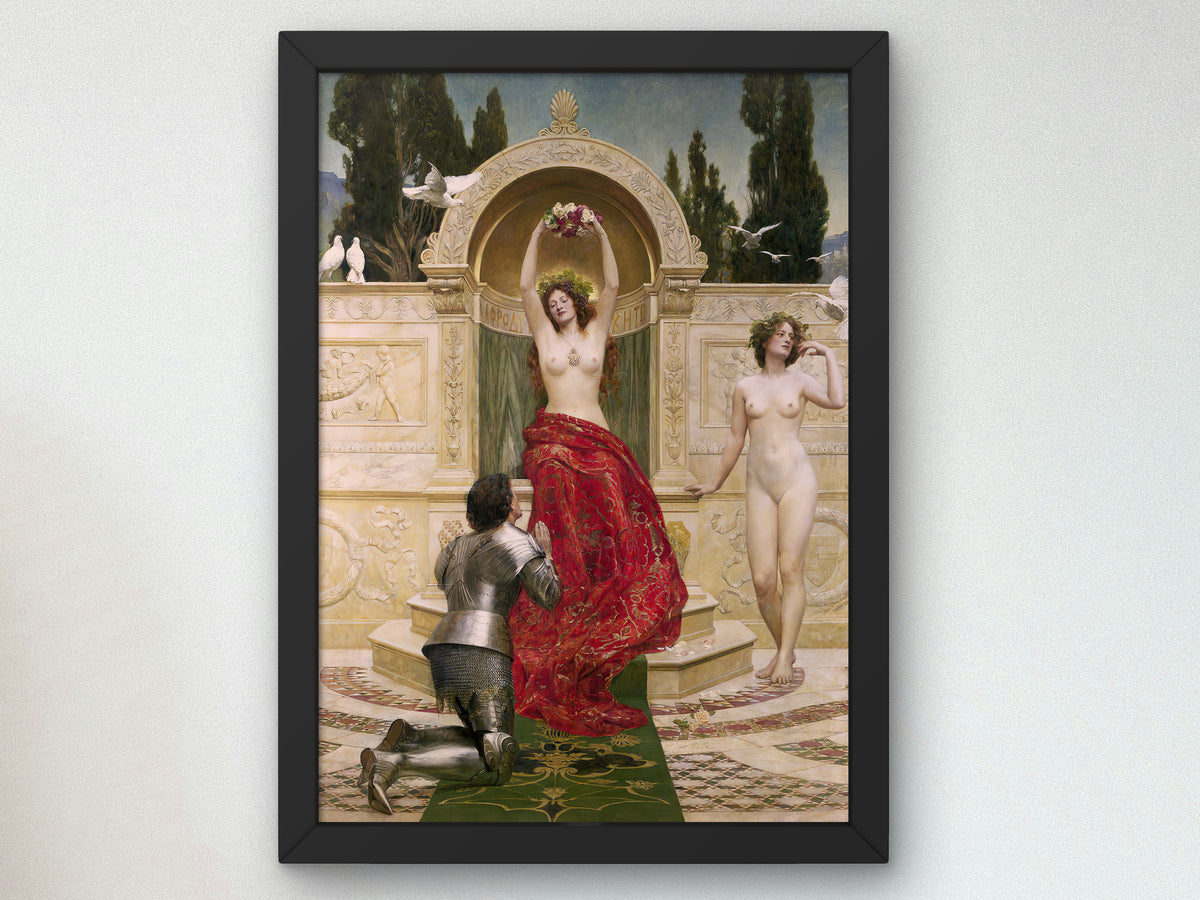 Tannhäuser in the Venusberg by John Collier 1901, Wall Art Print, Fine Art Reproduction, Museum Quality Decor, Poster