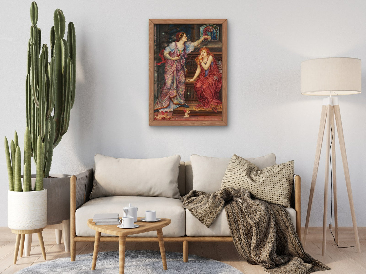 Queen Eleanor and the Fair Rosamund by Evelyn De Morgan 1901, Wall Art Print, Fine Art Reproduction, Museum Quality Decor, Poster