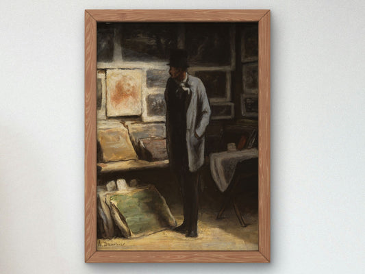The Print Collector by Honoré Daumier 1860, Wall Art Print, Fine Art Reproduction, Museum Quality Decor, Poster