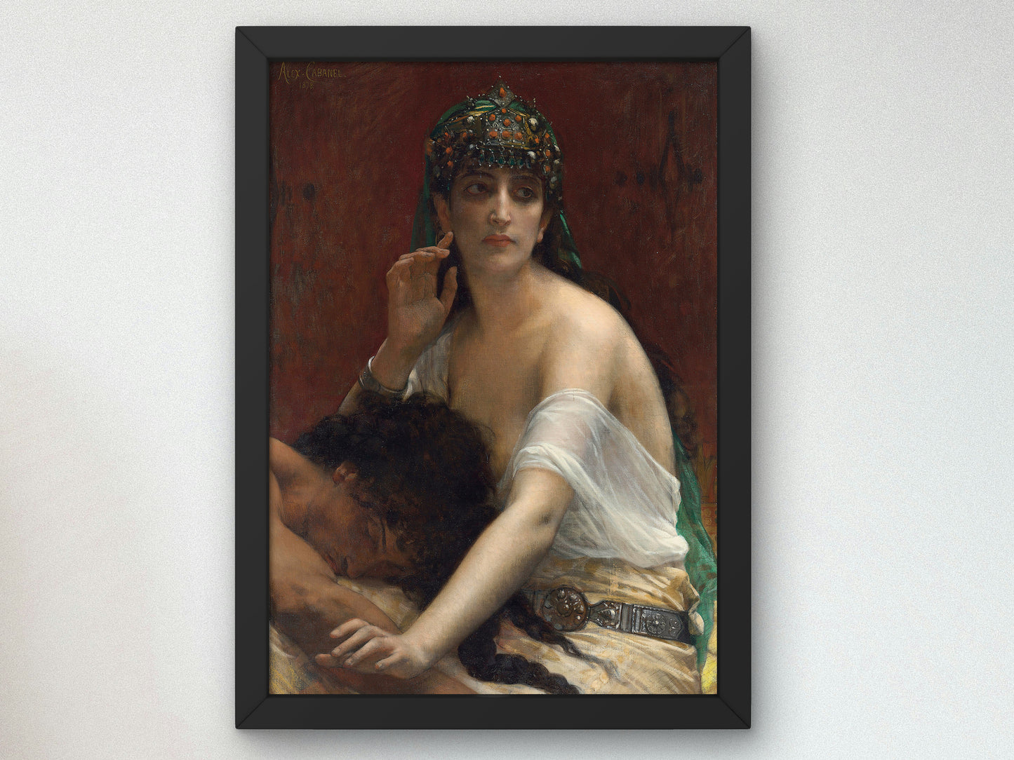 Samson and Delilah by Alexandre Cabanel 1878, Wall Art Print, Fine Art Reproduction, Museum Quality Decor, Poster