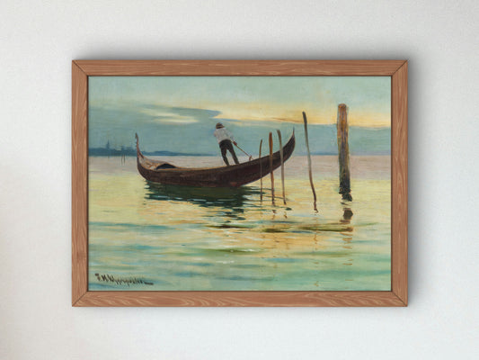 Gondolier by Feliks Wygrzywalski, Wall Art Print, Fine Art Reproduction, Museum Quality Decor, Poster