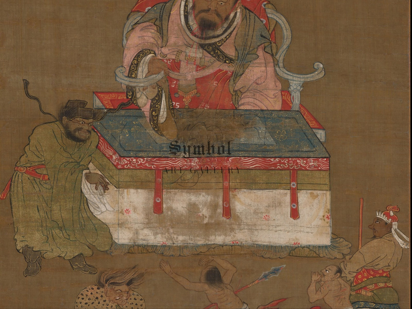 The Fourth King of Hell by Unknown Chinese artist 1300, Wall Art Print, Fine Art Reproduction, Museum Quality Decor, Poster