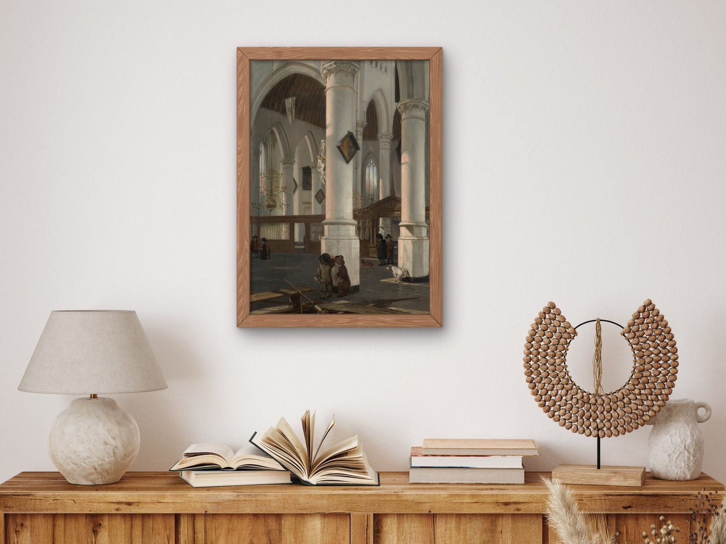 Interior of the Oude Kerk, Delft by Emanuel de Witte 1650, Wall Art Print, Fine Art Reproduction, Museum Quality Decor, Poster