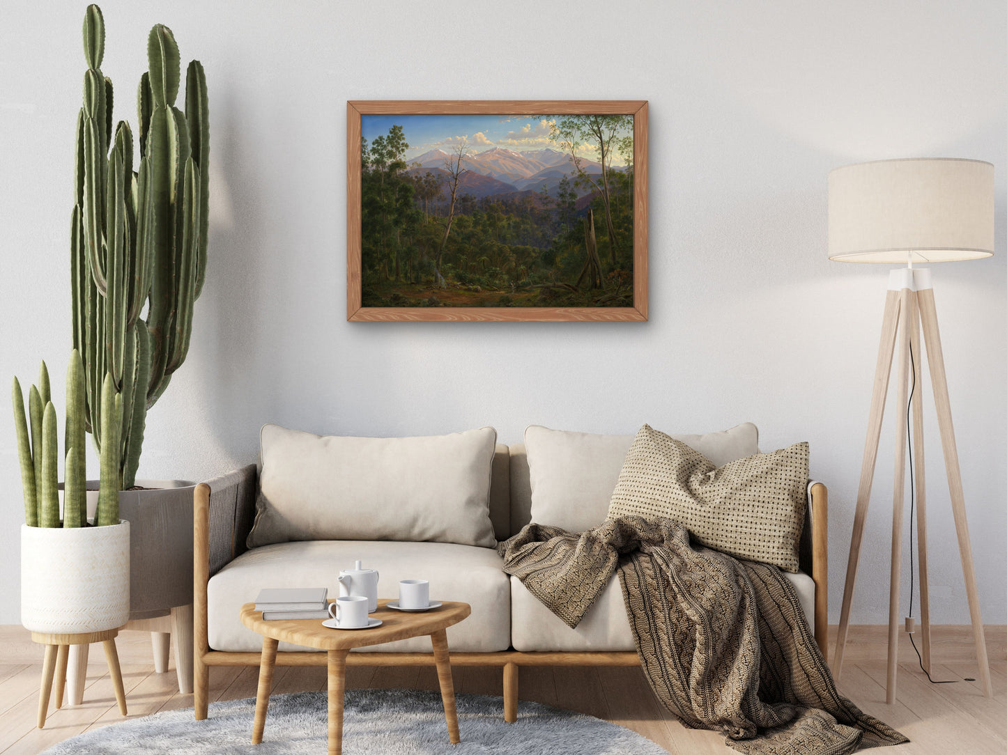 Mount Kosciusko seen from the Victorian border by Eugene von Guérard 1866, Wall Art Print, Fine Art Reproduction, Museum Quality Decor