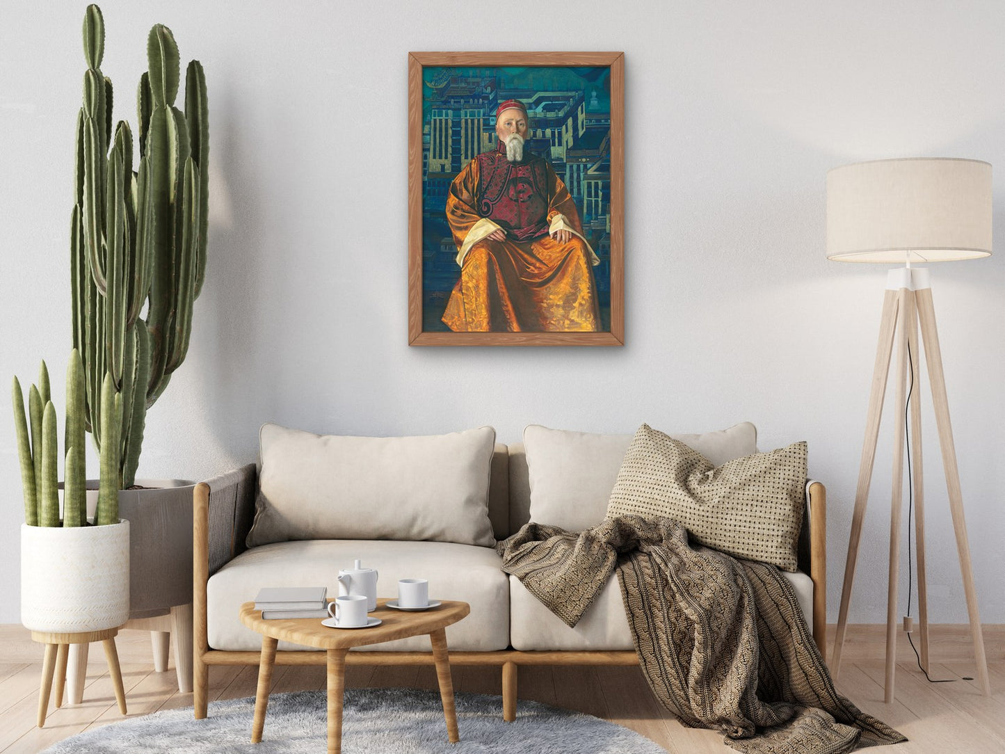 Portrait of N.K. Roerich in a Tibetan Robe by Svetoslav Roerich 1933, Wall Art Print, Fine Art Reproduction, Museum Quality Decor, Poster
