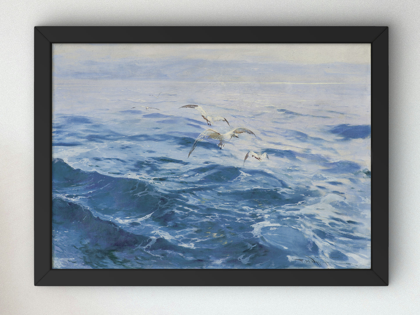 On the Open Sea by Feliks Michał Wygrzywalski, Wall Art Print, Fine Art Reproduction, Museum Quality Decor, Poster