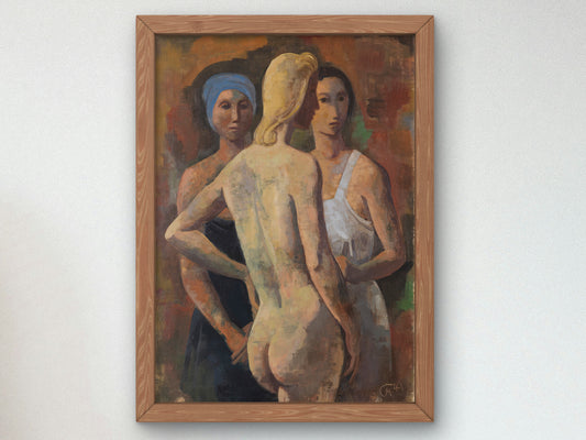 Three Women by Karl Hofer 1941, Wall Art Print, Fine Art Reproduction, Museum Quality Decor, Poster