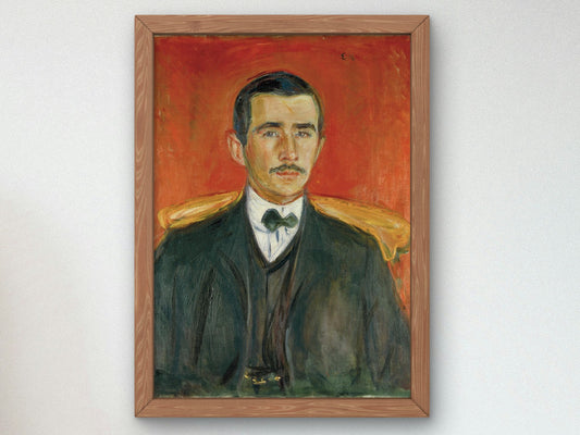 Portrait of Herbert Esche by Edvard Munch 1905, Wall Art Print, Fine Art Reproduction, Museum Quality Decor, Poster