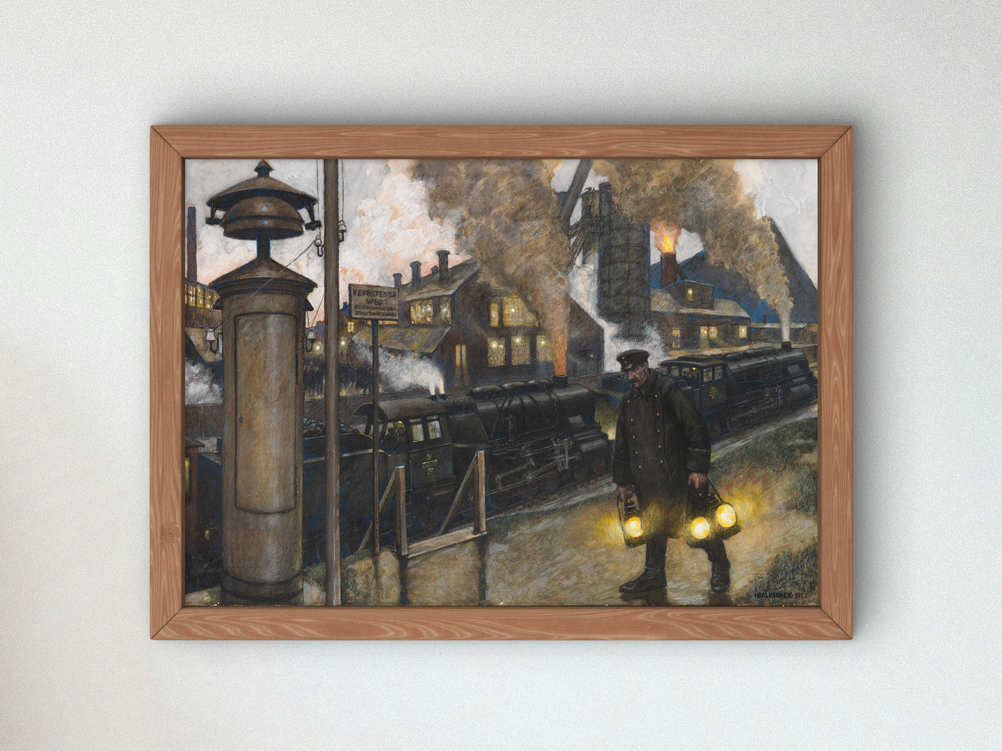 Eisenwerk by Hans Baluschek 1925, Wall Art Print, Fine Art Reproduction, Museum Quality Decor, Poster