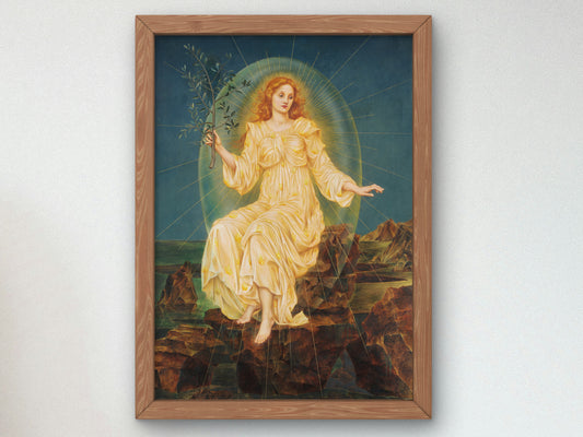 Lux in Tenebris by Evelyn De Morgan 1895, Wall Art Print, Fine Art Reproduction, Museum Quality Decor, Poster