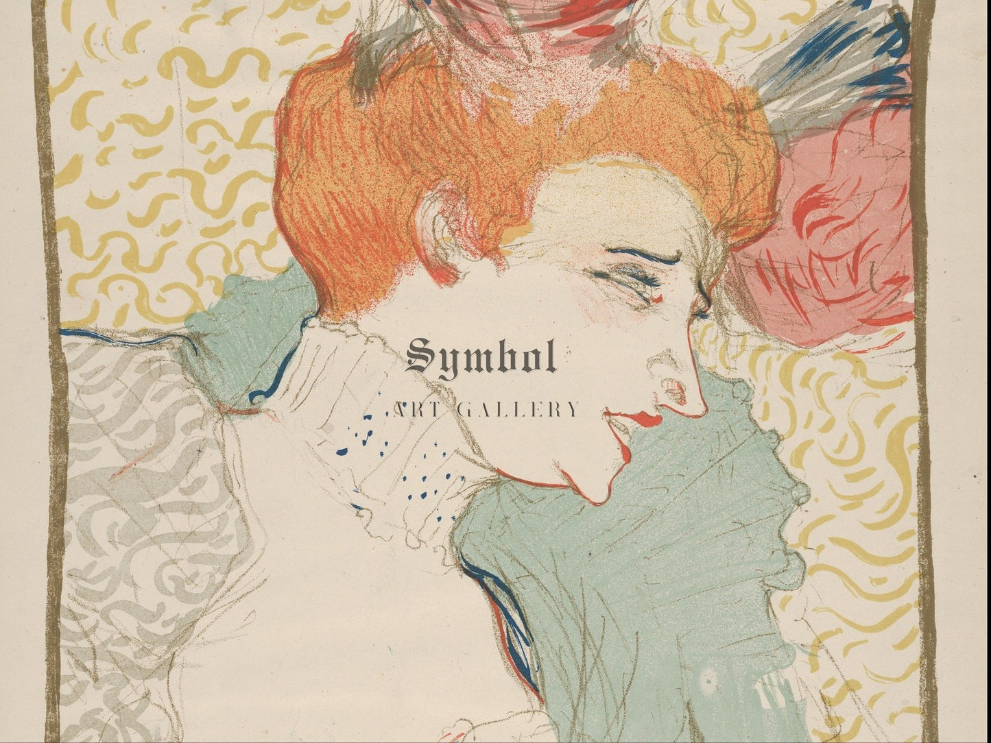 Portrait Bust of Mademoiselle Marcelle Lender by Henri de Toulouse Lautrec 1897, Wall Art Print, Fine Art Reproduction, Museum Quality Decor