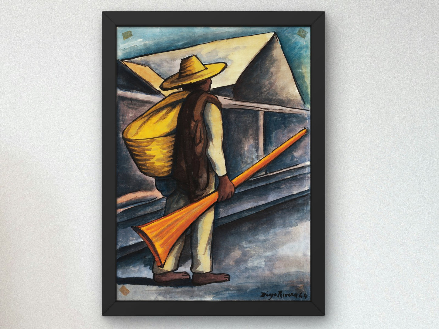 Campesino by Diego Rivera 1944, Wall Art Print, Fine Art Reproduction, Museum Quality Decor, Poster