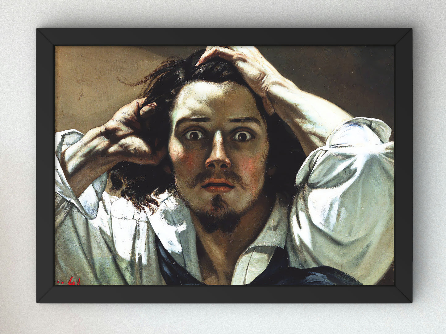 Desperate Man by Gustave Courbet 1843, Wall Art Print, Fine Art Reproduction, Museum Quality Decor, Poster