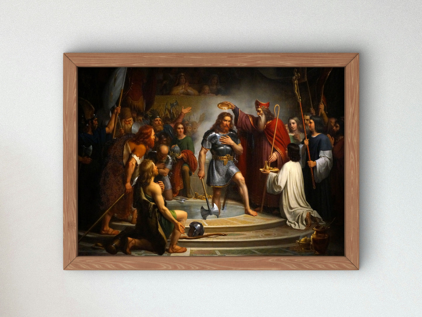 Le Baptême de Clovis by François Louis Dejuinne 1837, Wall Art Print, Fine Art Reproduction, Museum Quality Decor, Poster