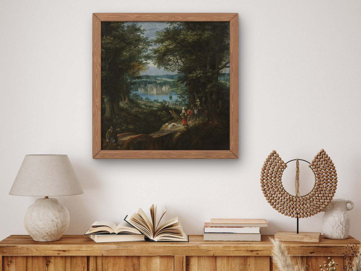 Landscape with Tervuren Castle by Denis van Alsloot 1608, Wall Art Print, Fine Art Reproduction, Museum Quality Decor, Poster