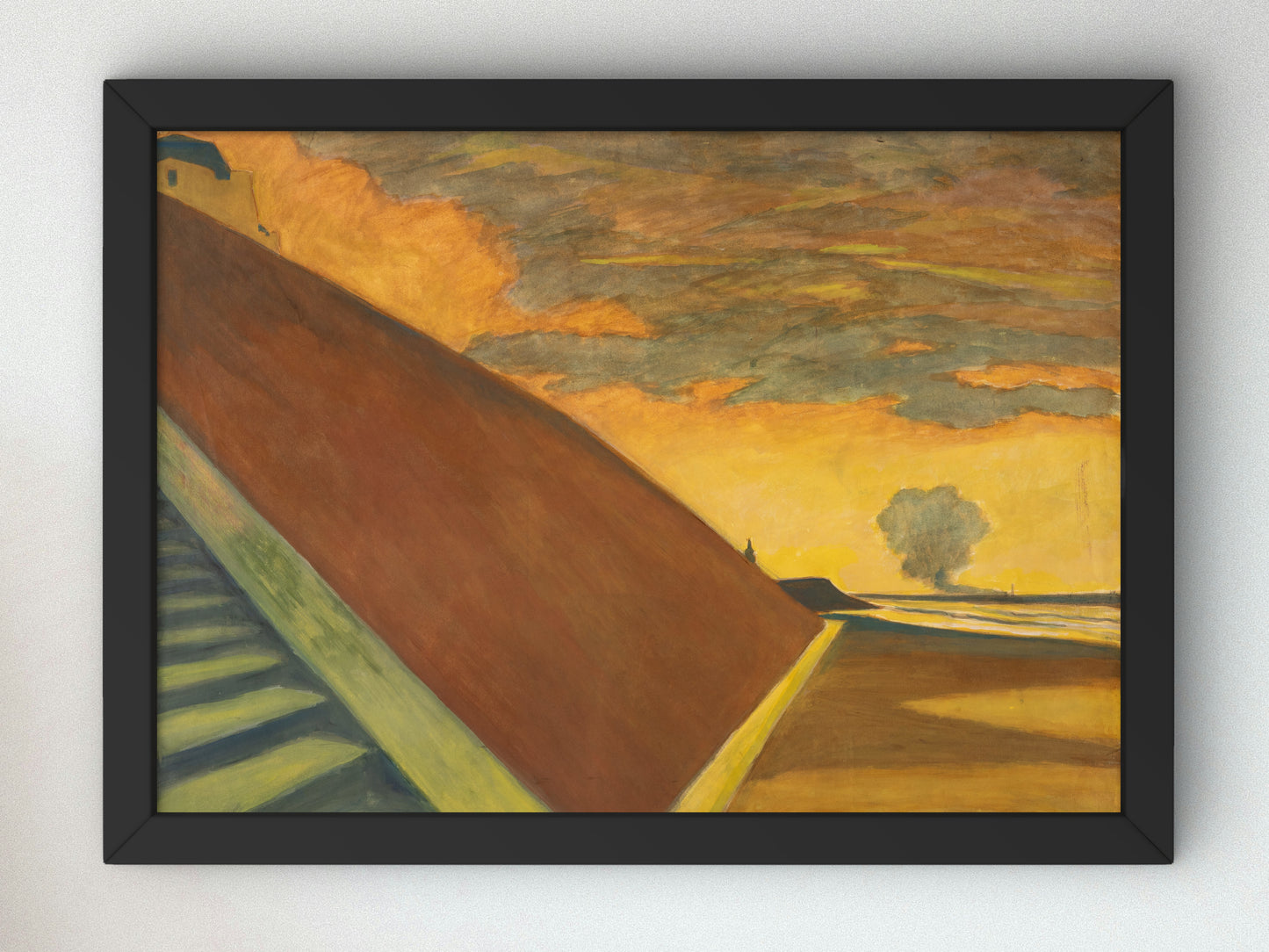 The Staircase, Yellow Twilight by Léon Spilliaert 1922, Wall Art Print, Fine Art Reproduction, Museum Quality Decor, Poster