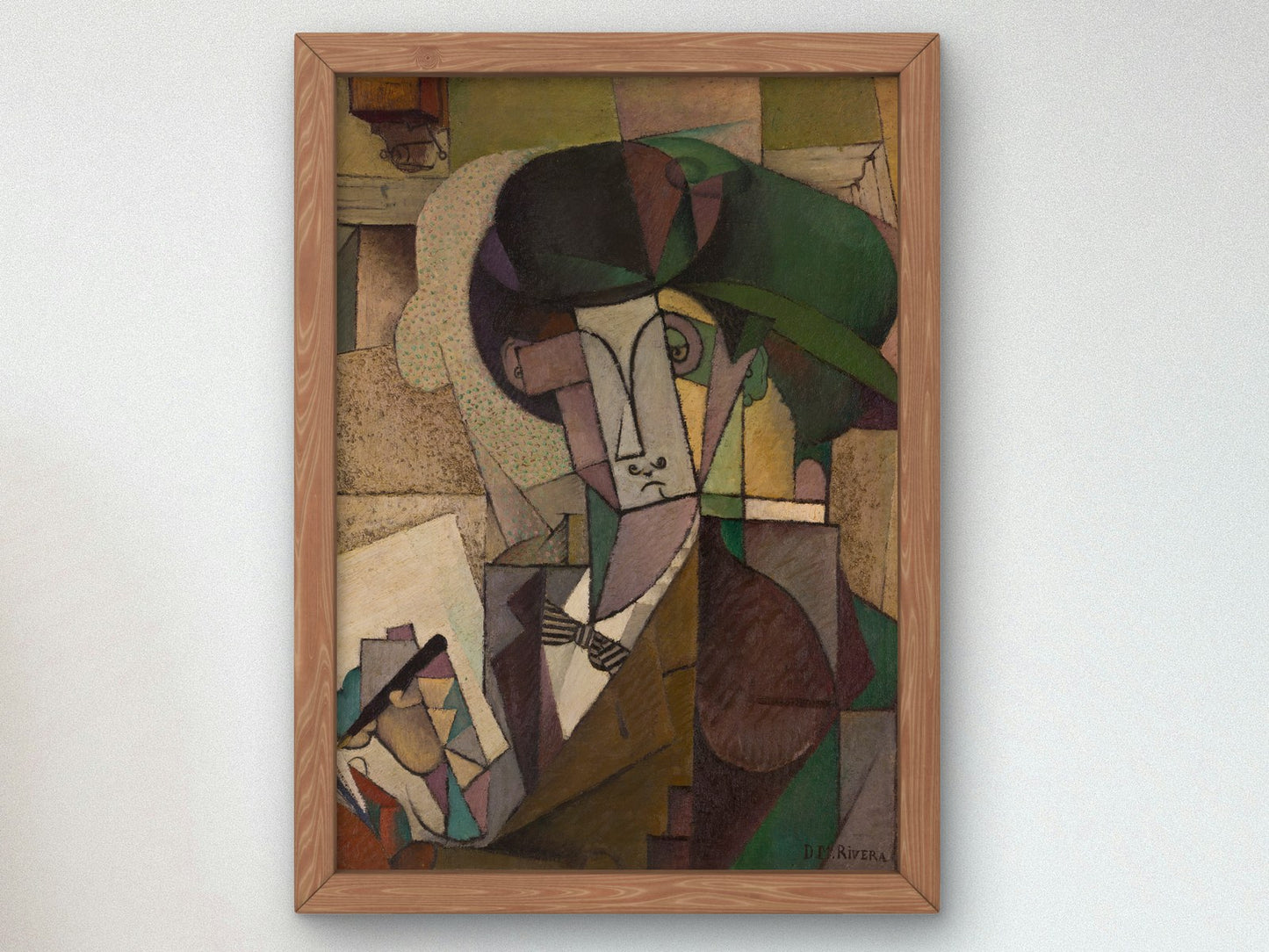 Young Man with a Fountain Pen by Diego Rivera 1914, Wall Art Print, Fine Art Reproduction, Museum Quality Decor, Poster