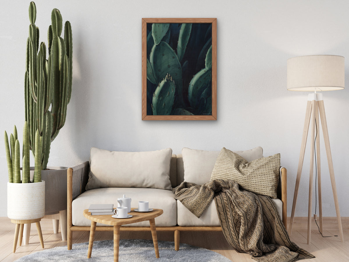 Emeralds, Cactus by Leon Carroll 1931, Wall Art Print, Fine Art Reproduction, Museum Quality Decor, Poster