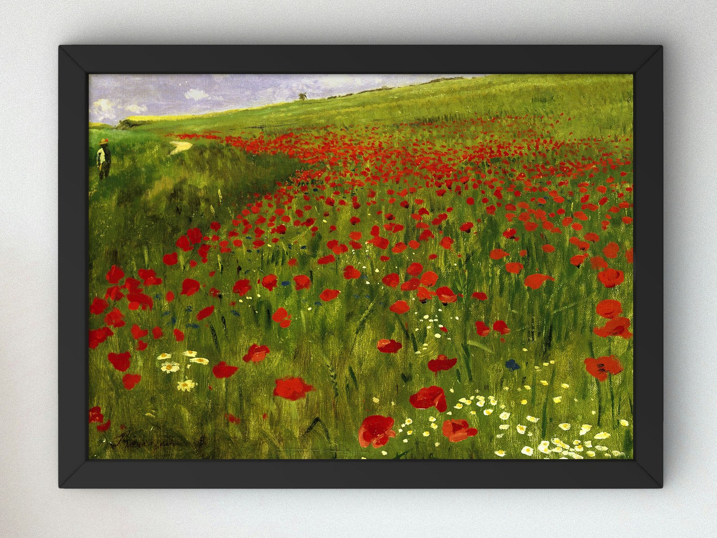 Meadow with Poppies by Pál Szinyei Merse 1896, Wall Art Print, Fine Art Reproduction, Museum Quality Decor, Poster