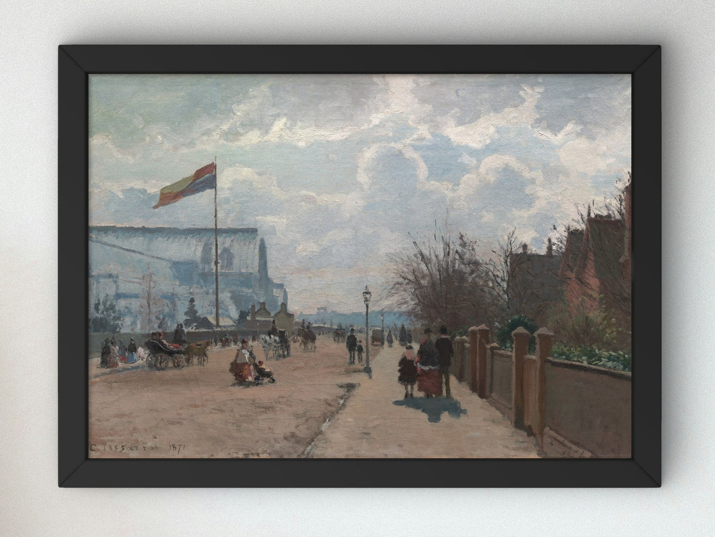 The Crystal Palace by Camille Pissarro 1871, Wall Art Print, Fine Art Reproduction, Museum Quality Decor, Poster