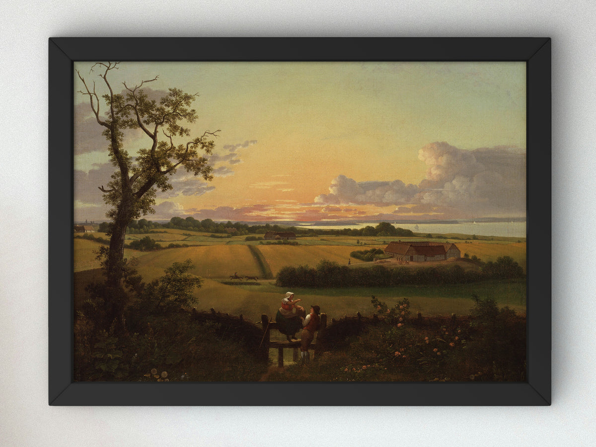 Landscape with a Stile, The Isle of Møn by Christoffer Wilhelm Eckersberg 1810, Wall Art Print, Fine Art Reproduction, Museum Quality Decor