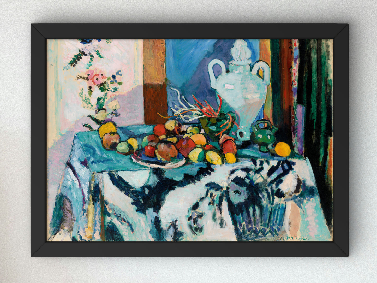 Blue Still Life by Henri Matisse 1907, Wall Art Print, Fine Art Reproduction, Museum Quality Decor, Poster
