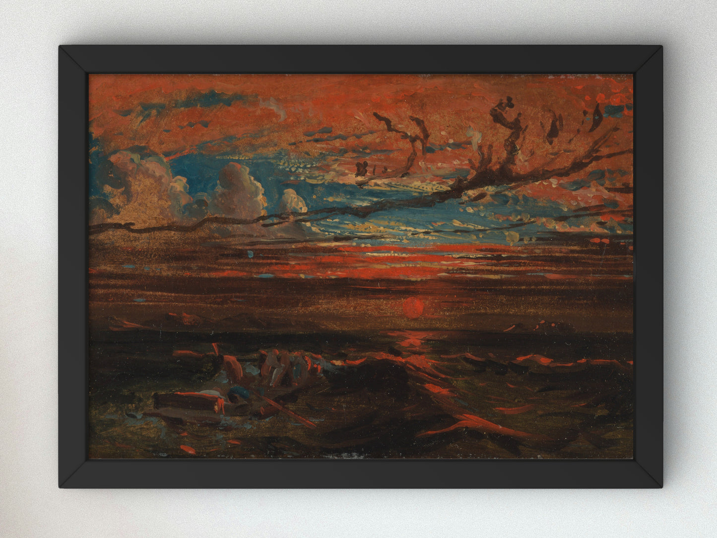 Sunset at Sea after a Storm by Francis Danby 1824, Wall Art Print, Fine Art Reproduction, Museum Quality Decor, Poster