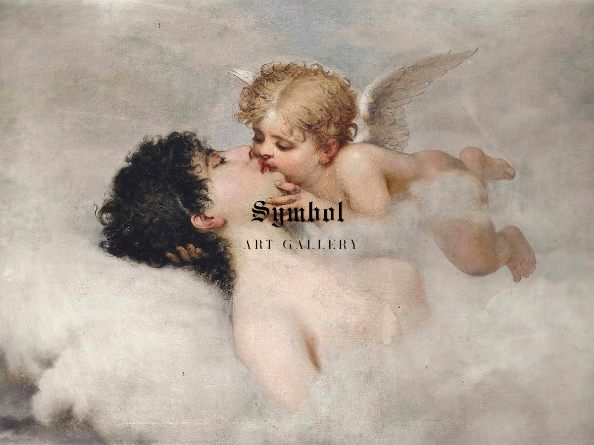An Allegory of Love by William Adolphe Bouguereau, Wall Art Print, Fine Art Reproduction, Museum Quality Decor, Poster