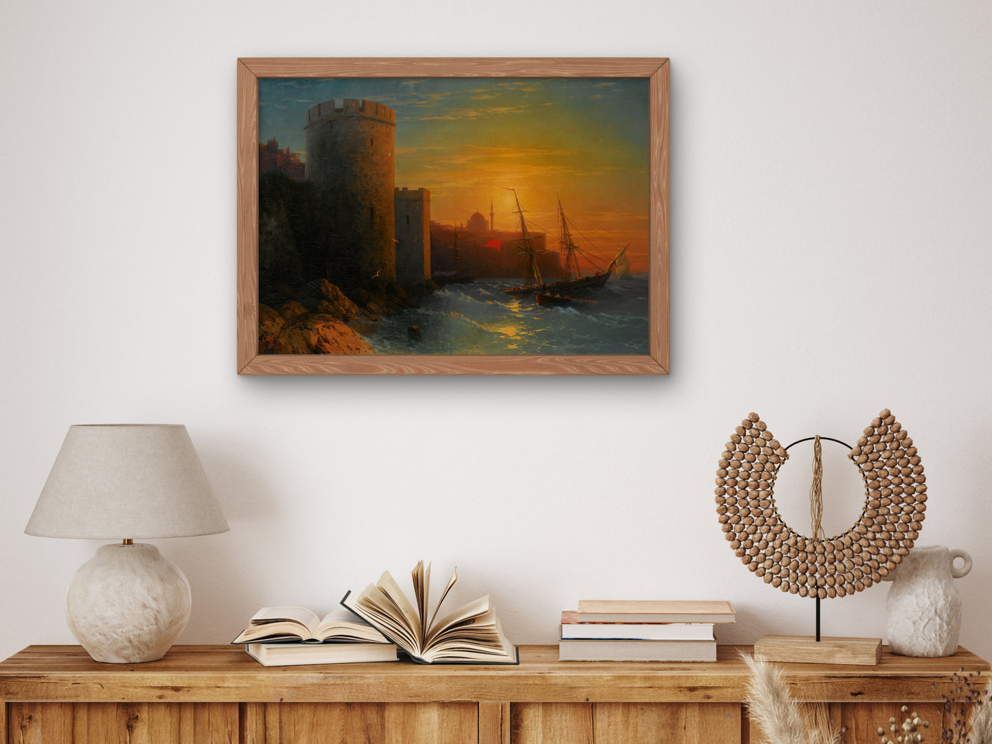 Sunset over Constantinople by Ivan Konstantinovich Aivazovsky 1861, Wall Art Print, Fine Art Reproduction, Museum Quality Decor, Poster