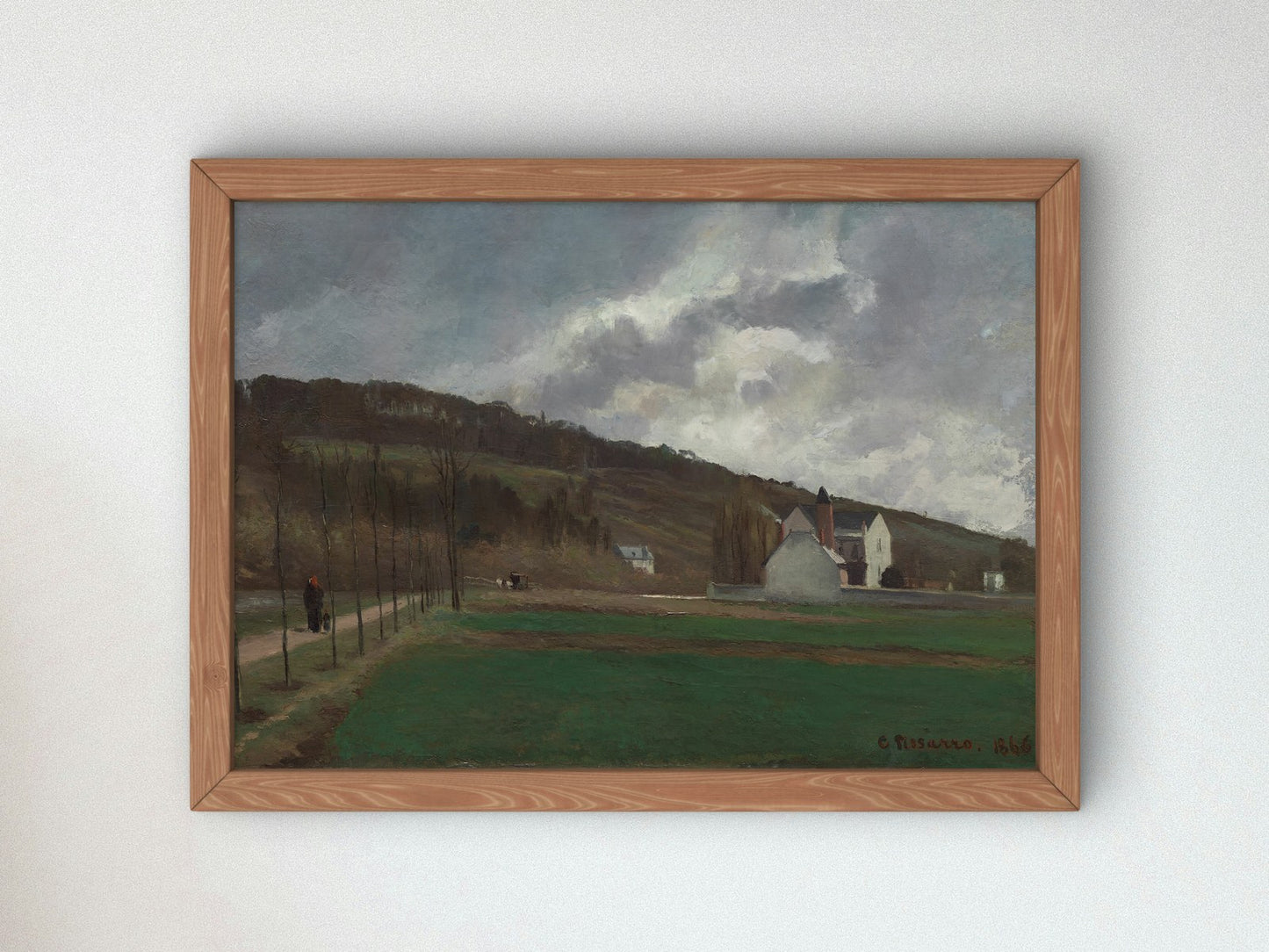 The Banks of the Marne in Winter by Camille Pissarro 1866, Wall Art Print, Fine Art Reproduction, Museum Quality Decor, Poster